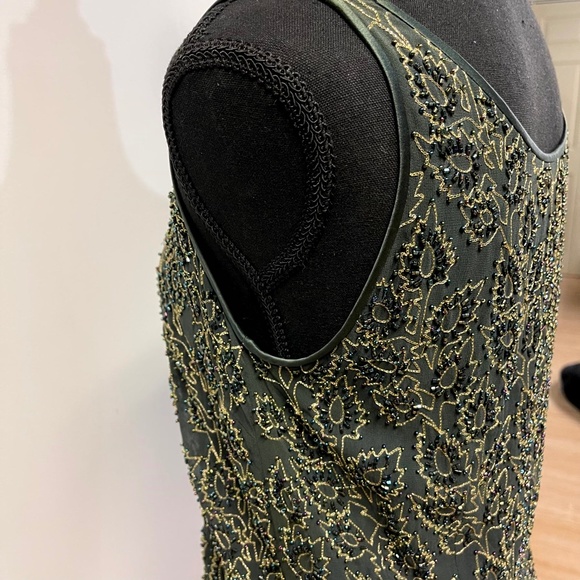Vintage Green Escada Extravagently Beaded Sleeveless Top - Picture 5 of 8
